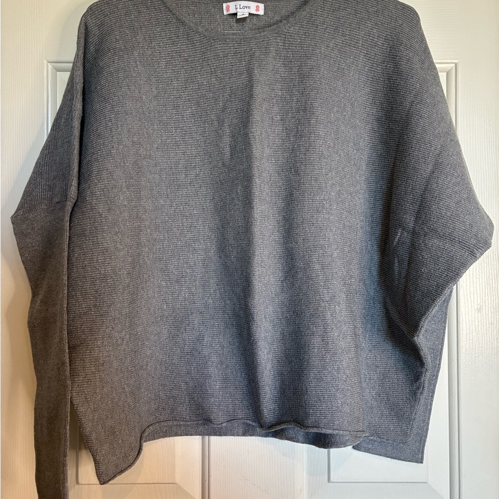 Love Women's Charcoal Crew Neck Sweater
